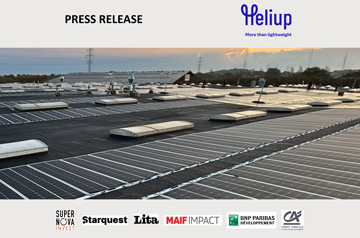 HELIUP raises €16 million to accelerate the industrialization of its lightweight solar panels for the building sector’s energy transition